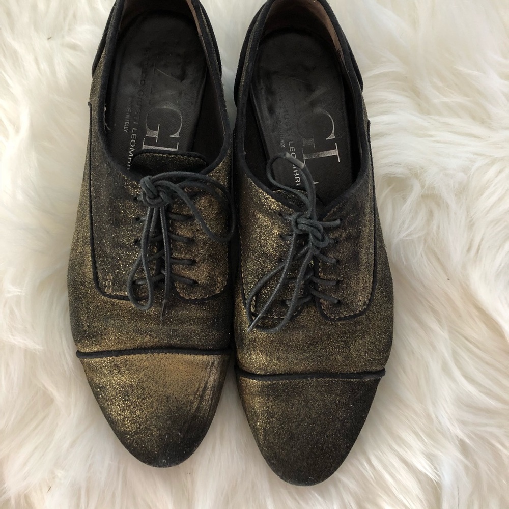 AGL gold and black oxfords 6